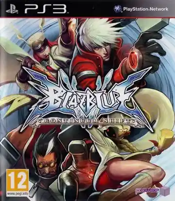 BlazBlue - Continuum Shift (USA) (v1.04) (Disc) (Update) box cover front